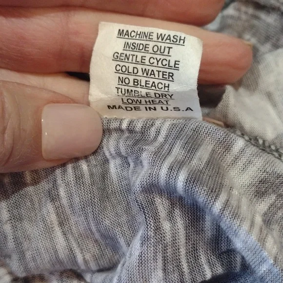 David Cline Gray and Taupe Long Sleeve Blouse - Picture 8 of 9